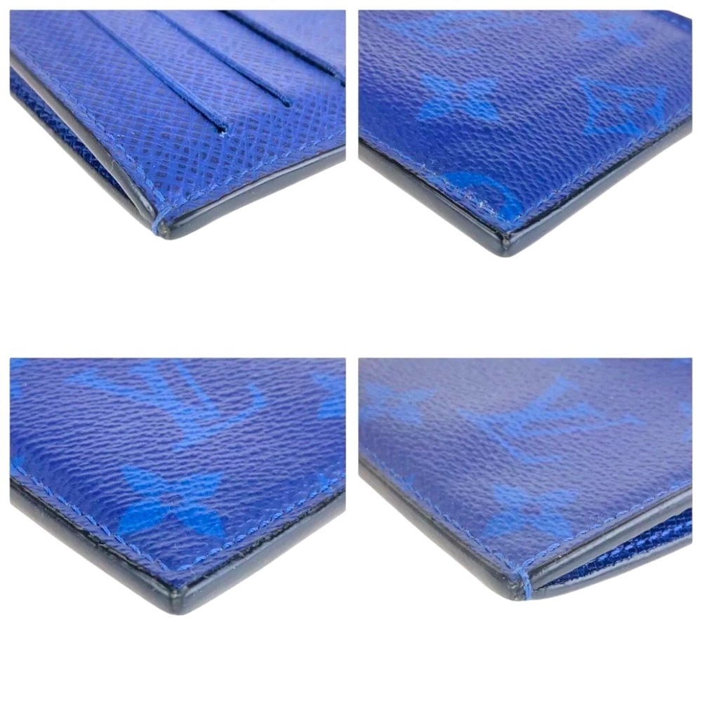Louis Vuitton Taiga Rama Taiga Cobalt Blue Card Zippy Coin Wallet ID Holder - Picture 4 of 10